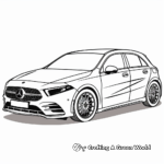 Mercedes-Benz A-Class Hatchback for Kids Coloring Pages 2
