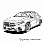 Mercedes-Benz A-Class Hatchback for Kids Coloring Pages 4