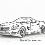 Mercedes-Benz SL Roadster Car Coloring Pages 2