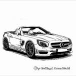 Mercedes-Benz SL Roadster Car Coloring Pages 3
