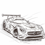 Mercedes Race Car Coloring Pages for Speed Lovers 1