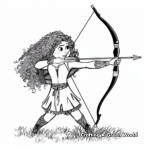 Merida During Archery Contest Coloring Pages 1