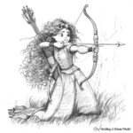 Merida During Archery Contest Coloring Pages 3