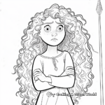 Merida from the Start of the Movie Coloring Pages 2