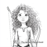 Merida from the Start of the Movie Coloring Pages 3
