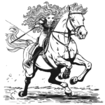 Merida Riding Horse Angus Coloring Pages 1