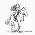 Merida Riding Horse Angus Coloring Pages 2