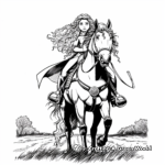 Merida Riding Horse Angus Coloring Pages 4