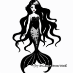 Mermaid Black Barbie Coloring Pages 1