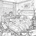 Messy Bedroom Coloring Pages for Kids 2