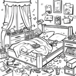 Messy Bedroom Coloring Pages for Kids 3