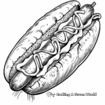 Mexican Style Sonoran Hot Dog Coloring Pages 1