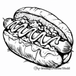 Mexican Style Sonoran Hot Dog Coloring Pages 4