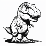 Mighty T-Rex King of Dinosaurs Coloring Pages 1