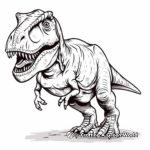 Mighty T-Rex King of Dinosaurs Coloring Pages 2