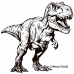 Mighty T-Rex King of Dinosaurs Coloring Pages 4