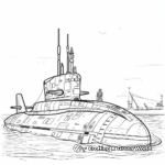 Military Submarine Coloring Sheets 1