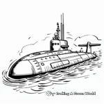Military Submarine Coloring Sheets 2