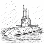 Military Submarine Coloring Sheets 3