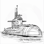 Military Submarine Coloring Sheets 4