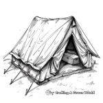 Military Tent Coloring Pages for History Buffs 1