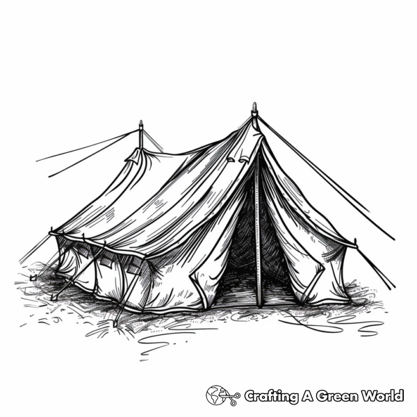 Tent Coloring Pages - Free &amp; Printable!
