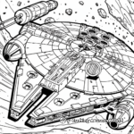 Millennium Falcon Space Chase Coloring Pages 1