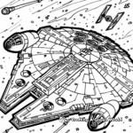 Millennium Falcon Space Chase Coloring Pages 2