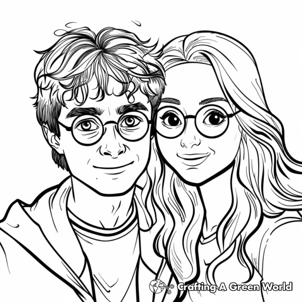 Minimalist Harry Potter Symbols Coloring Pages for Adults 1