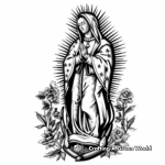 Minimalist Our Lady of Guadalupe Coloring Pages 2