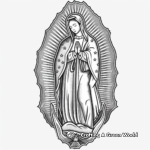 Minimalist Our Lady of Guadalupe Coloring Pages 3