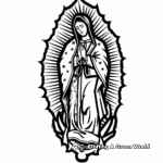 Minimalist Our Lady of Guadalupe Coloring Pages 4