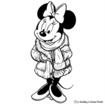 Minnie Mouse Fall Fashion Coloring Pages 1