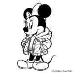 Minnie Mouse Fall Fashion Coloring Pages 2