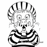 Mischievous Mime Time Coloring Pages 3