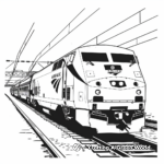 Modern Amtrak Bullet Train Coloring Pages 1