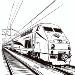 Modern Amtrak Bullet Train Coloring Pages 2