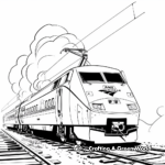 Modern Amtrak Bullet Train Coloring Pages 4