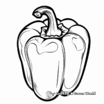 Modern Bell Pepper Coloring Pages 1