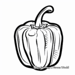 Modern Bell Pepper Coloring Pages 2