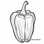 Modern Bell Pepper Coloring Pages 3