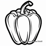 Modern Bell Pepper Coloring Pages 4