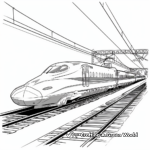 Modern Bullet Train on Railway Coloring Pages 4