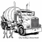 Modern Cement Mixer Lorry Coloring Pages for Children 2