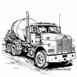 Modern Cement Mixer Lorry Coloring Pages for Children 3