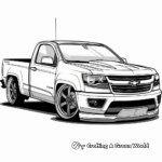 Modern Chevrolet Colorado Truck Coloring Book Pages 2