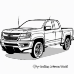 Modern Chevrolet Colorado Truck Coloring Book Pages 3
