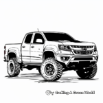 Modern Chevrolet Colorado Truck Coloring Book Pages 4