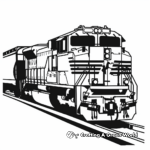 Modern Diesel Freight Train Coloring Pages 2