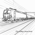 Modern Diesel Freight Train Coloring Pages 3